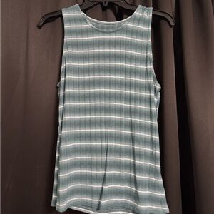 Striped Sleeveless Top - Teal